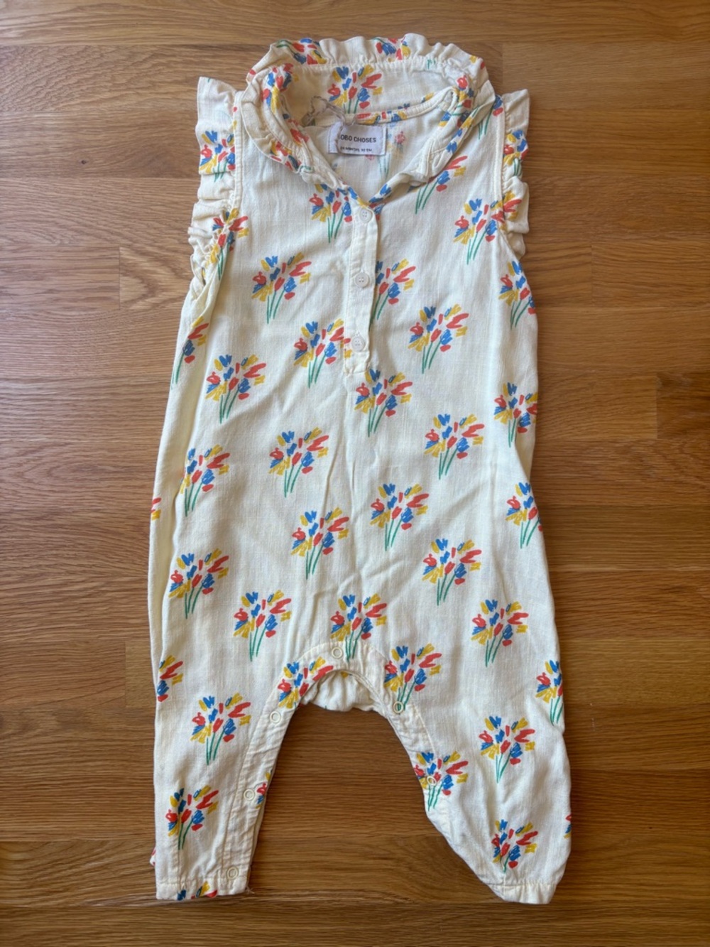 Bobo Choses Yellow Woven “Fireworks” Overall / 24M